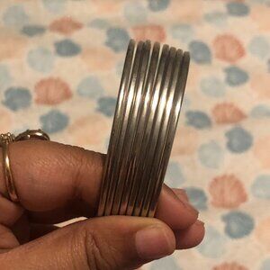 Indian Silver Bangle Bracelet Set